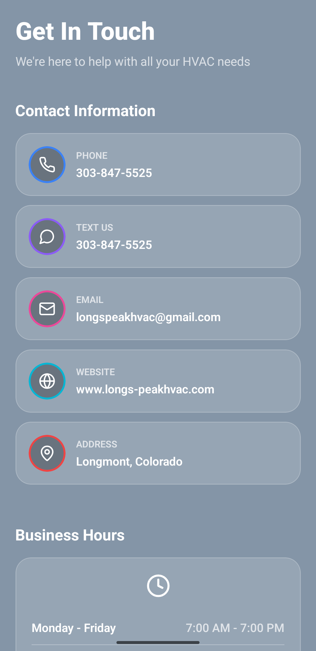Longs Peak HVAC Companion 8